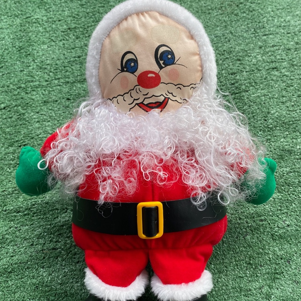 Rare Vintage 1988 Jolly Toys Christmas Holiday Santa Claus Plush Doll- 13 Inches